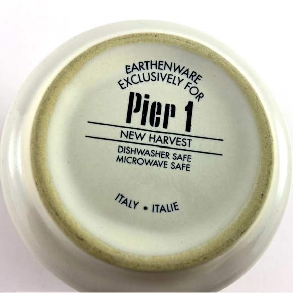 Pier 1 New Harvest Coffee Cup Mug Made in Italy Apple Floral Made in Italy - Picture 6 of 8